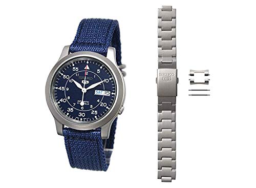 

набір SNK807K2 і справжній військовий металевий ремінь Seiko 5 і 2 шпильки для ременя [Набір продукту] [Seiko Import] [Реімпортований продукт] 3 частини
