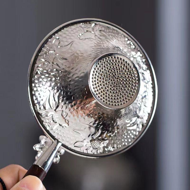 Setaccio per tè in rete metallica Setaccio per filtro in acciaio inossidabile Utensili per il tè Scarico per tè in pizzo Utili infusi per tè Accessori per la cucina