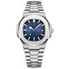 Men's Multifunctional Waterproof Quartz Watch with Steel Band and Luminous Display