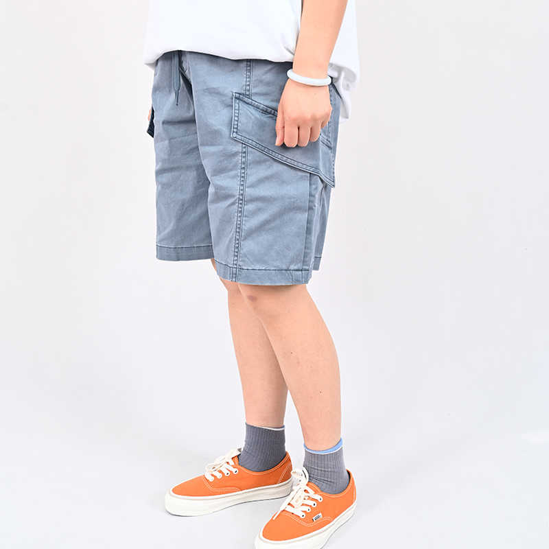 Vans SS25 Sports Casual Series Fashion Simple Loose Versatile Lace-Up Casual Shorts Men shorts Blue Gray VN000NMHRV2