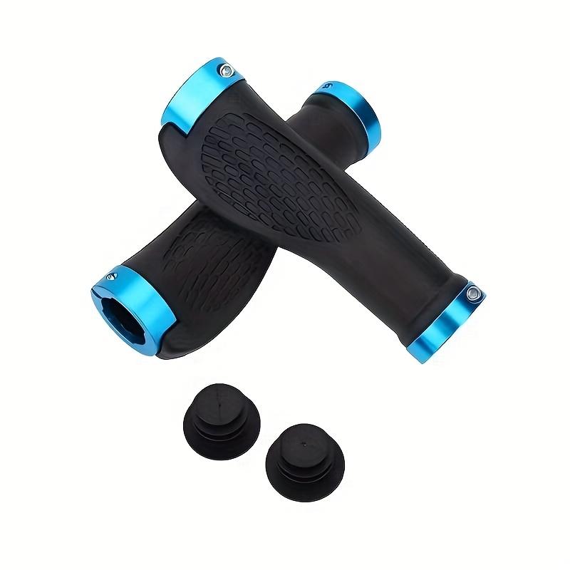 1 Pair Black Anti-Slip Silicone Bicycle Handlebar Grips Fit for Road & Mountain Bikes, Electric Scooter Handle Covers, Cycling Accessories