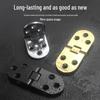 Zinc Alloy 180° Flip-Up Folding Hinge for Invisible Half-Round Countertop or Dining Table Cabinet.
