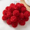 6Pcs Pack Marigold Flowers Heads Bulk, Orange Artificial Flower Heads Silk Fake Flower Heads, Ball Chrysanthemum Bulk Mini Flower Heads
