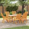 vidaXL Garden Dining Set 7 pcs Brown Solid Acacia Wood