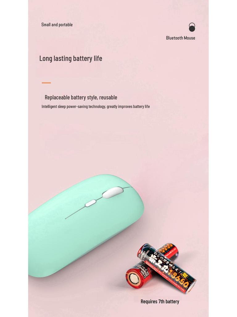 Universal Silent Bluetooth Wireless Mouse for iPad, Mobile Phones, Tablets, and Laptops