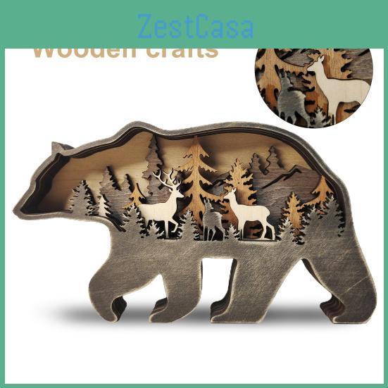 Decor Universal Bear Brown Ecofriendly Compact Forest Elk Ornament Crafts For Xmas