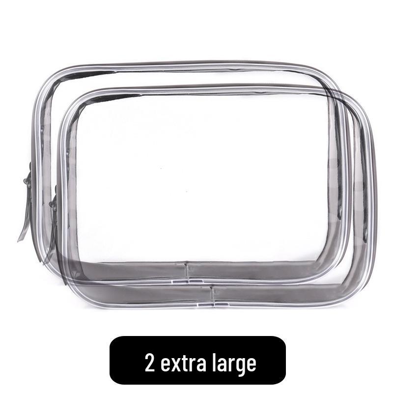 Large Capacity Waterproof Transparent Makeup Bag - Portable Toiletry Organizer for Travel