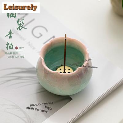 Ofenbrand Kristallglasur Glückstüte Räuchergefäß Wasserspiel Dekoration Räucherstäbchenhalter Weihrauchbrenner Weihen Weihrauchgefäß Indoor Handwerk Geschenk