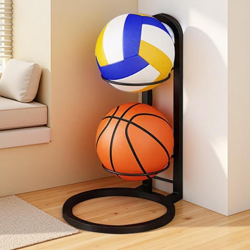 Nail-Free Sports Ball Storage Rack for Basketball, Volleyball, and Children's Basketball Hoop