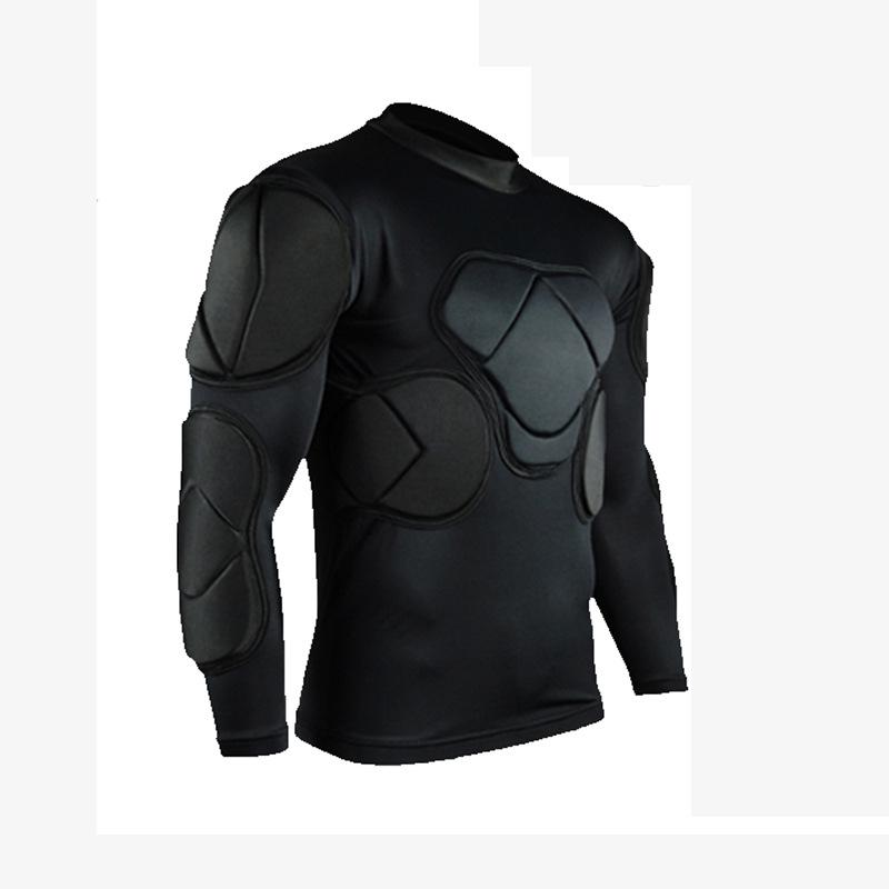 Thick Long Sleeve Goalkeeper Jersey Set with Knee Pads, Elbow Pads, and Helmet Armor