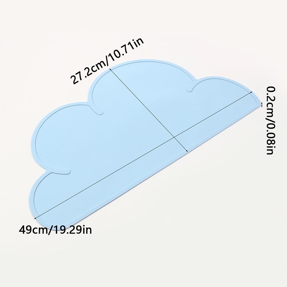 Silicone Pet Food Mat Cloud Shape Dog Cat Bowl Mat Anti-Slip Waterproof Pet Feeding Mat Placemat
