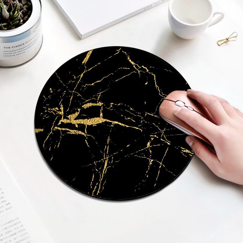 High-quality Marble Multi-pattern Round Mouse Pad Non-slip Cute Rubber Creative Office Desk Mat Gaming Mat with Printed Patterns