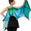 Role Play Green Purple Wings Halloween Decoration Cosplay Costumes Women's Dragon Horn Wings  Adult