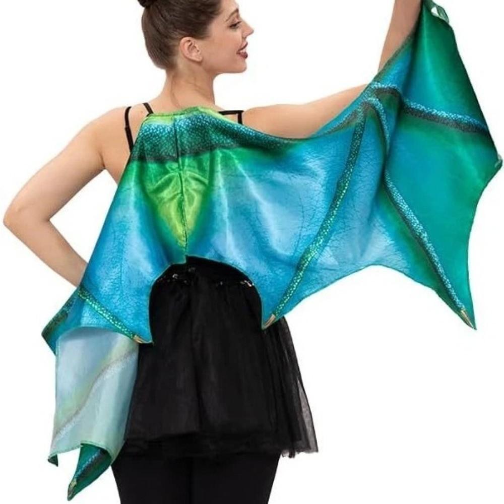 Role Play Green Purple Wings Halloween Decoration Cosplay Costumes Women's Dragon Horn Wings  Adult