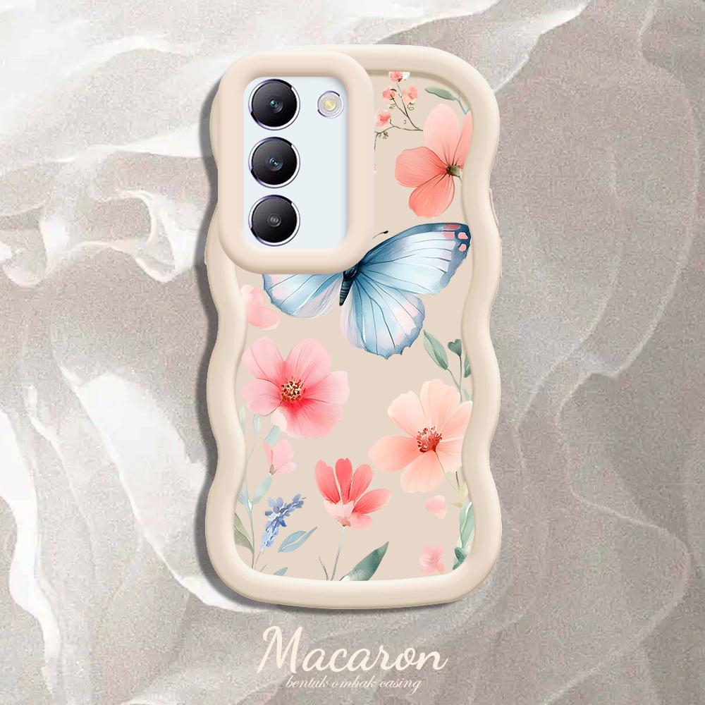 Malovaný vzor Big Wave Edge Měkký silikonový materiál Macaron Pouzdro na telefon Ochranné gumové pouzdro odolné proti nárazům pro OnePlus Vivo Motorola Moto