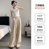 Lazy Yamamoto pants women's spring and summer, new loose and drape casual straight-leg small wide-leg pants