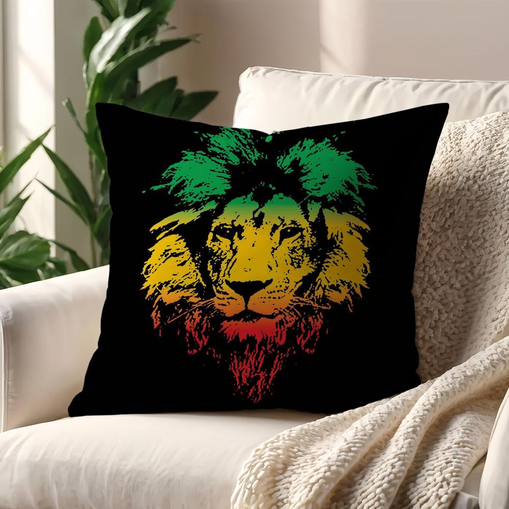 

Наволочка Rasta Lion B для дома, дивана, гостиной, офиса, магазина, обложка для печати, комфорта, украшения, скандинавской простоты 66x66cm