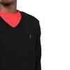 Polo Ralph Lauren Solid Logo Embroidered V-Neck Long Sleeve Pullover Sweater Men sweater Black 710876707-004