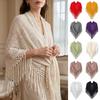 Cloak Knitted Triangle Scarf Cape Fart Curtain Simple Hollow Out Scarves Female