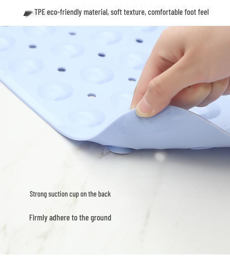 100x40 PVC Non-slip Bathtub Mat with Suction Cups - Waterproof Bathroom Floor Mat