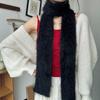 Solid Color Thin Long Scarves Soft Plush Y2K Girl Scarf Outdoor Mohair Women Scarf  Female