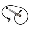 Beer Keg Pump 4in D System Chrome Iron Easy Operation Tight Sealing Keg Tap with Faucet Hose for