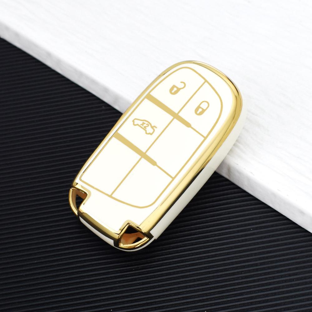 3 Buttons Auto TPU Shell Fob for Jeep Renegade Grand Cherokee Dodge Journey Charger Chrysler 200 300 300C Car Key Case Cover