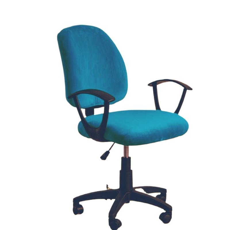 

1Pc Suede Split Office Chair Cover Thickened Chair Cover Spandex Split Seat Cover Universal Office Dustproof Armchair Cover синий