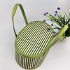Pastoral Style Bamboo Braided Basket Handheld Sundries Snacks Basket  for Home