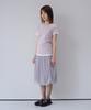 Ohesio Back Button Shirring T-Shirt, Lavender