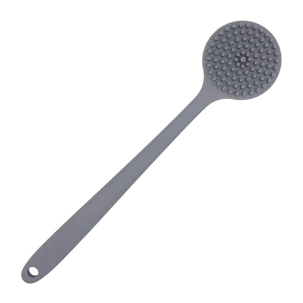 Silicone Back Scrubber & Bath Brush for Body – Long Handle Body & Face Cleaning Brush for Men & Women | Exfoliating Loofah, Body Wash Brush, Bathi