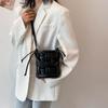 2025 Summer New Bag Women's Texture Foreign Water Bucket Bag Woven Fashion Handbag Crossbody Bag Handbag Women