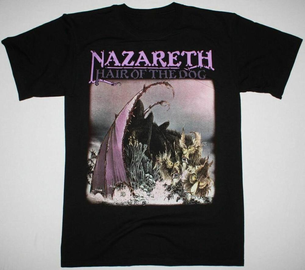 Nazareth Hair of the Dog men T-shirt Black Cotton All Sizes Unisex T-Shirt XL