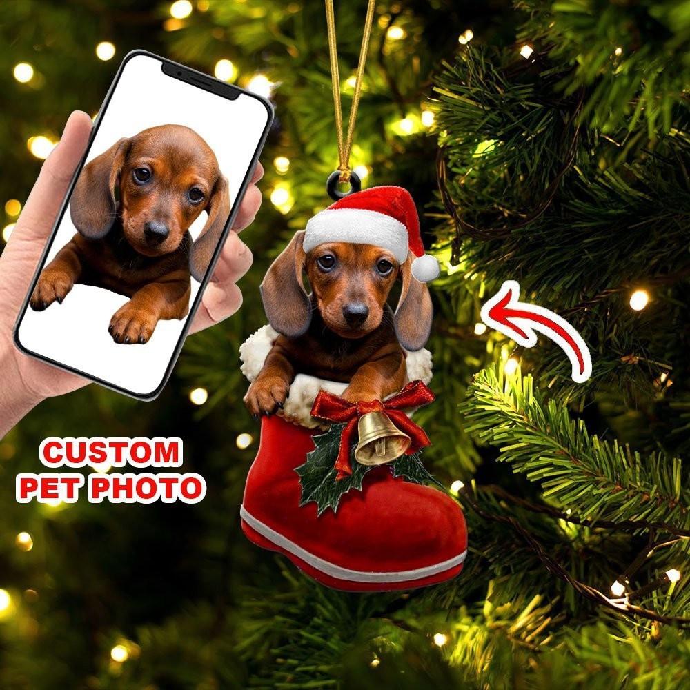 Adorable Cartoon Red Dog Car Hanging Ornament For Stylish Christmas Home Decor