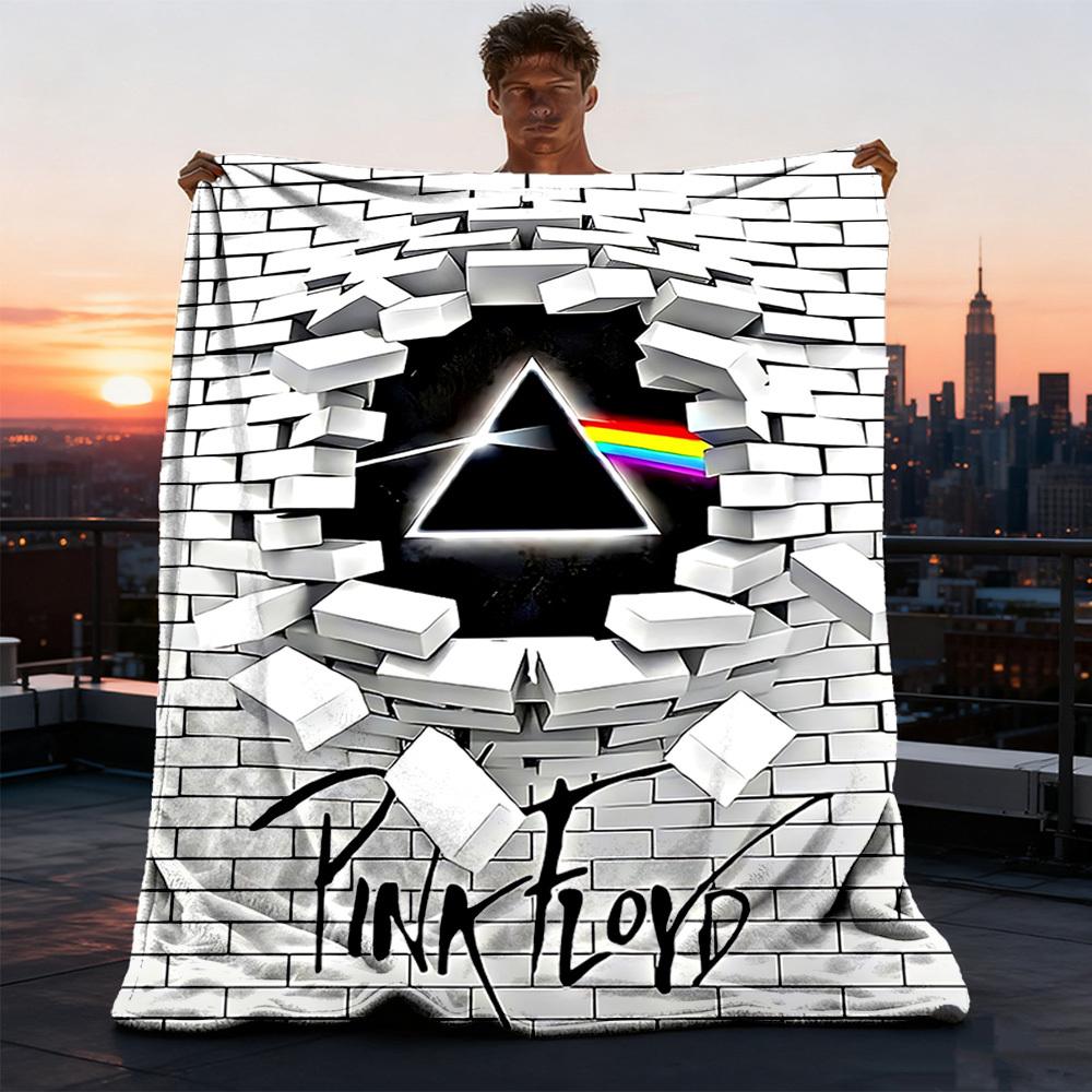 1 stuks Pink Floyd Outdoor Flanellen Deken Cadeau Voor Jongens Meisjes Volwassenen, Familie Vrienden