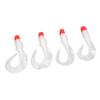 4 Pcs Fishing Lure Simulation Fishing Bait Lifelike PVC for Freshwater Bass Mandarin Fish Red White