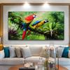 SPOLEHLIVÉ UMĚNÍ Barevní papoušci Plakáty a obrazy zvířat Obrazy na plátně do obývacího pokoje Domácí nástěnná dekorace Obrázky Bez rámu