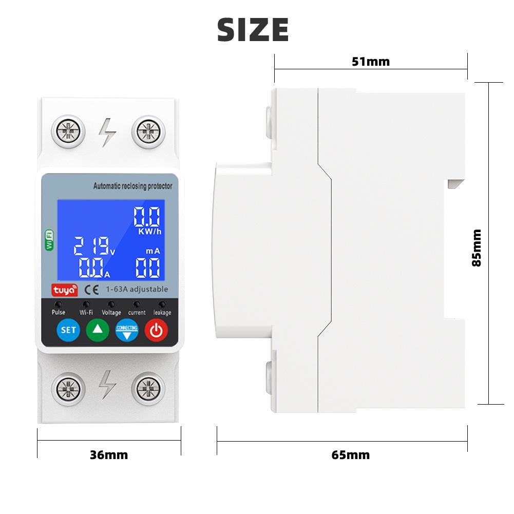 WiFi Smart Circuit Breaker with Automatic Reclosing and Over/Undervoltage Protection