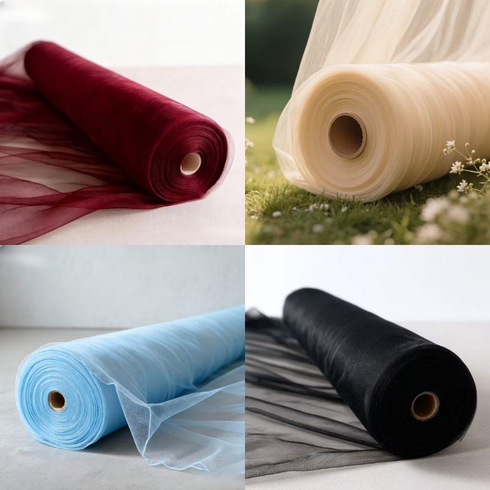 Multi-clolor Tulle Mesh Ribbon 15/30cm Width Tulle Roll Spool Fabric Roll Netting Spool  Home Decor