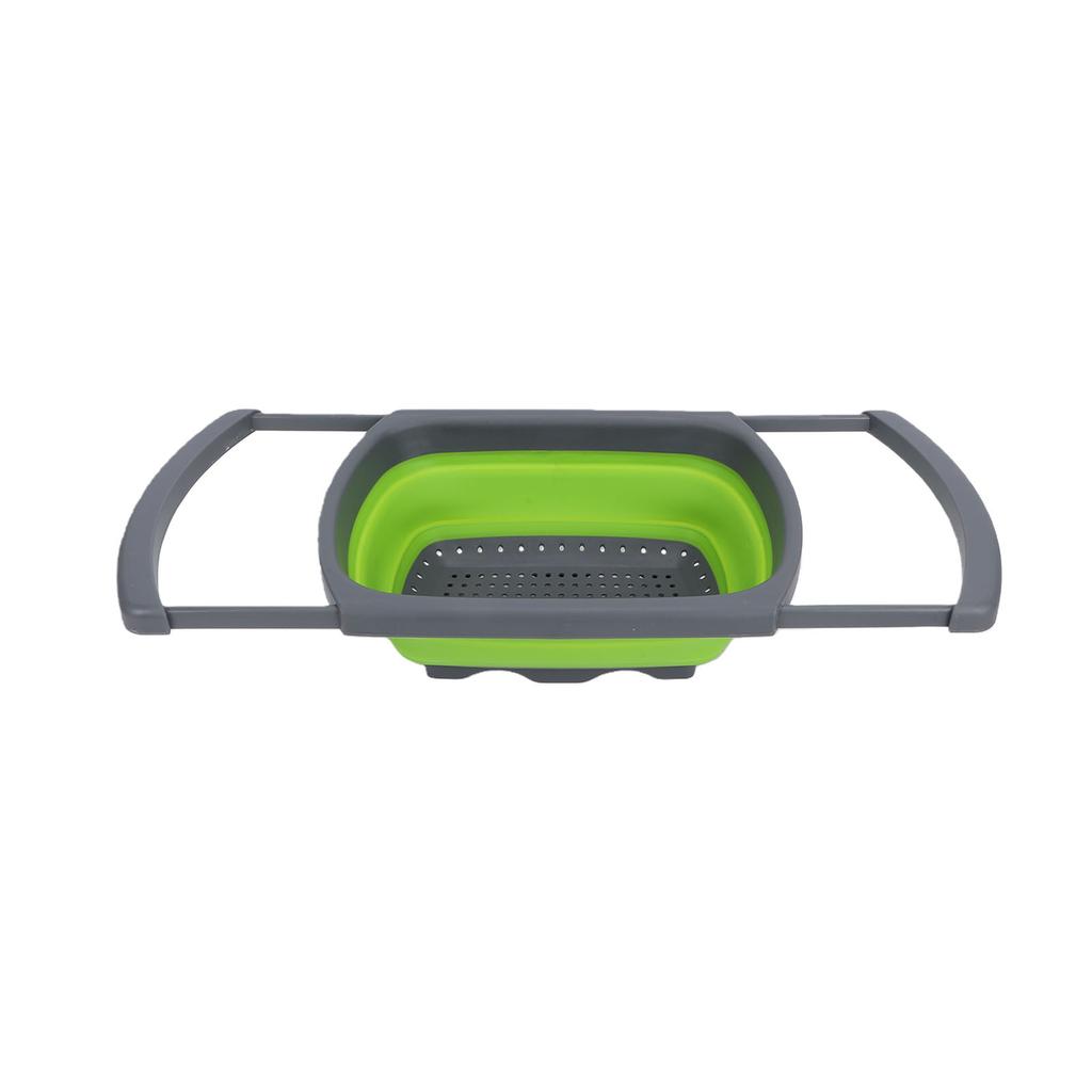 Foldable Colander Strainer Over The Sink Vegetable Fruit Strainer Basket with Extendable Handles for Kitchen