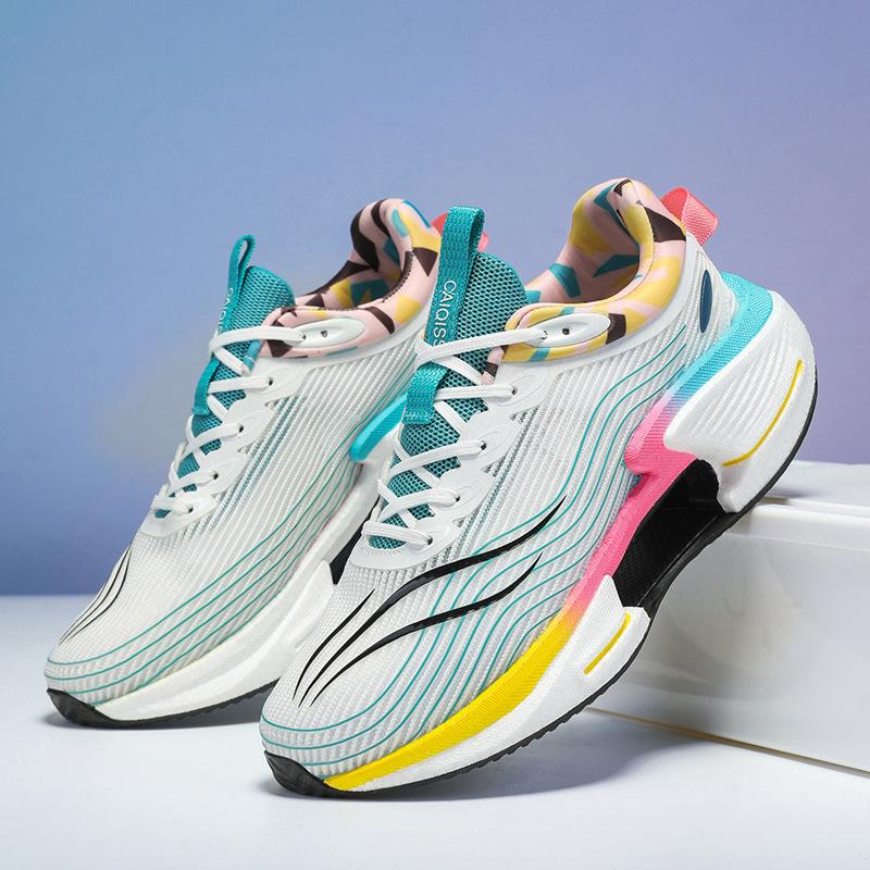 Foreign Trade Size Jade 3 Running Shoes Men's Shock Absorption Children's Students Carbon Plate Mesh Sports Shoes Women's Marathon Shoes 2
