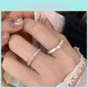 Elegant Korean Cream Enamel Drip Glaze Zirconia Ring For Women Stylish Adjustable Design