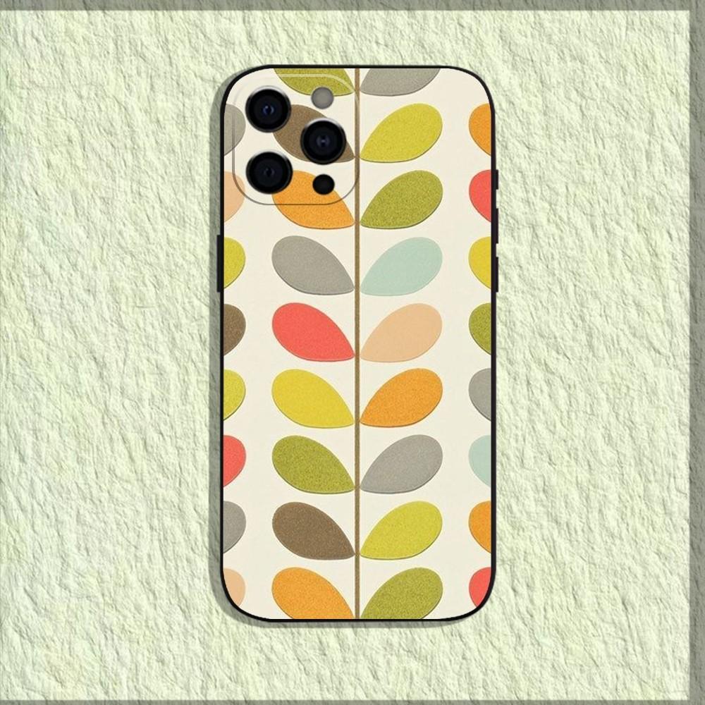 

Multi Stem Orla Kiely F-Folio Phone Case For iPhone 16,15,14,13,12,11,Pro,X,XS,Max,XR,Plus,Mini Soft Black Cover iPhone11
