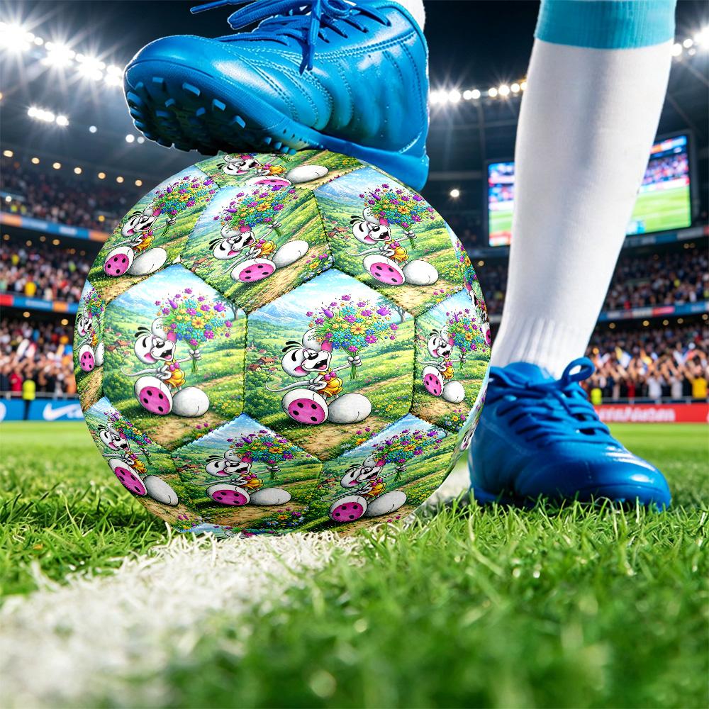 Diddl Print Size 5 Soccer Ball Durable Shock?Absorbing Sports Ball For Training Match Outdoor Playing