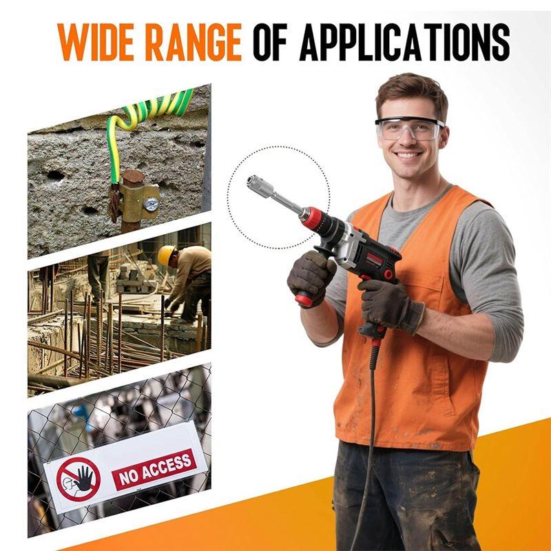 T21C Rotary Hammer Connection Adapter, SDS-Max To SDS-Plus Adapter, 40 Chrome Steel Hammer Drill Bits Included