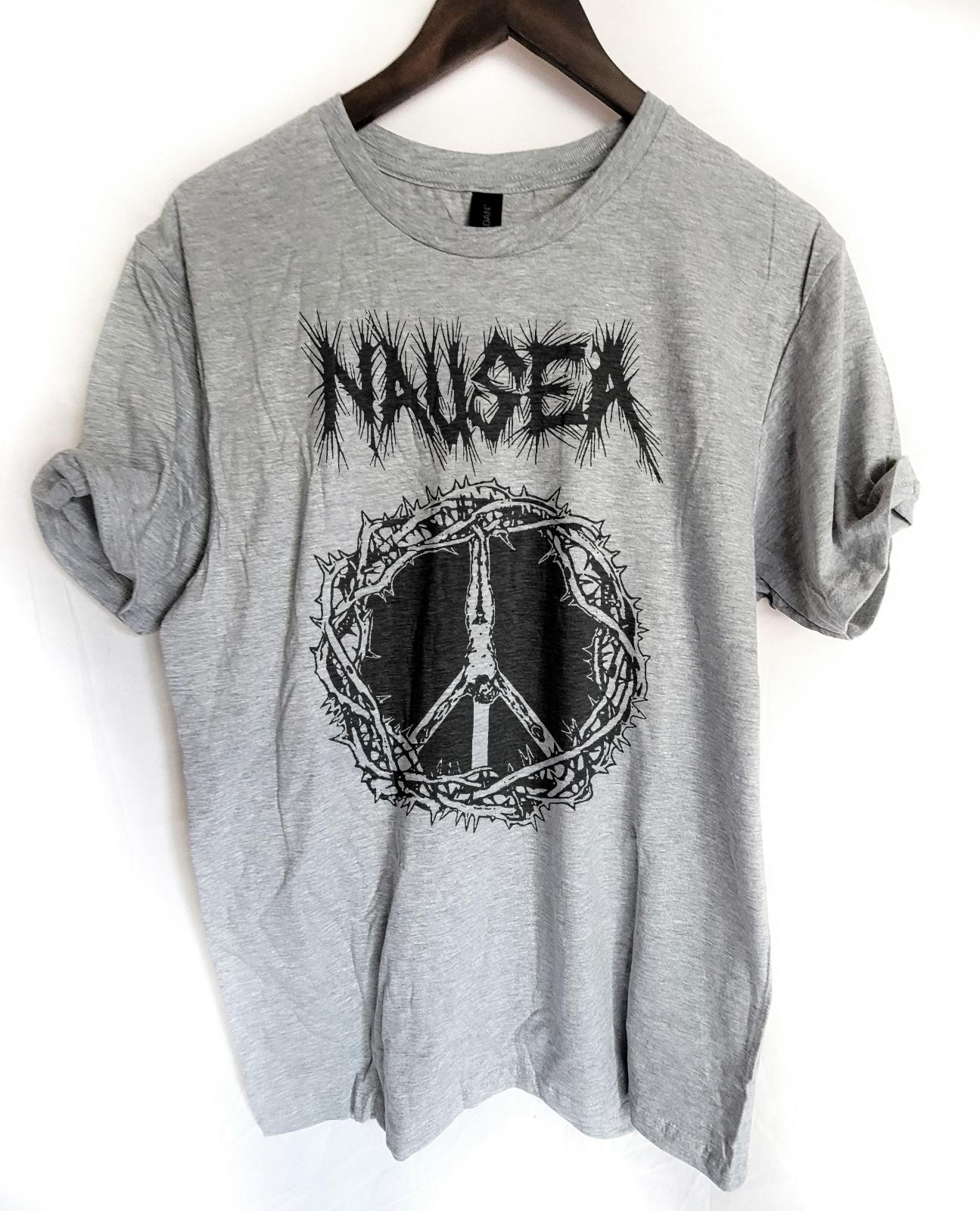 Nausea band t shirt NY punk hardcore crust XL