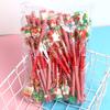 40pcs/bag Kawaii Christmas HB Wood Pencils With Eraser Kids  Promotion Gifts Student Writing Painting Stationery Gift