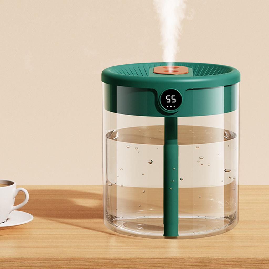 2L Double Nozzle Air Humidifier USB Double Jet Humidifier with LCD Humidity Display Large Capacity Aroma Oil Diffuser