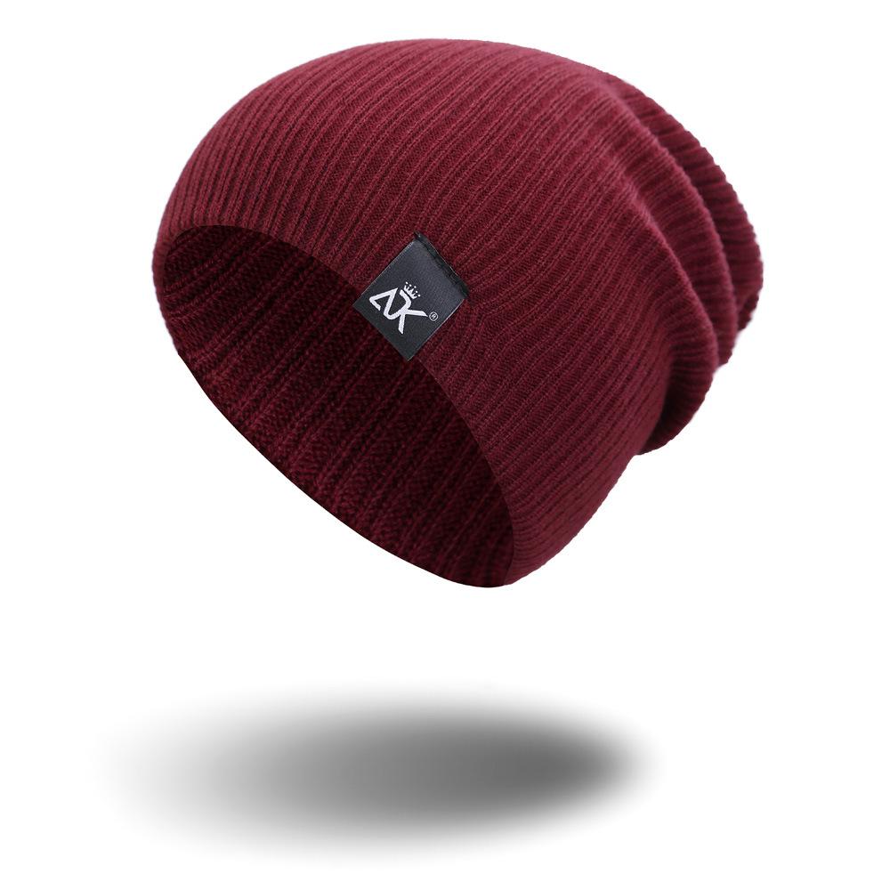Knitted Beanie Women's Hat Winter Men Skullies Beanies Warm Casual Slouchy Hat Crochet Beanie Hat Female Baggy Cap Cheap