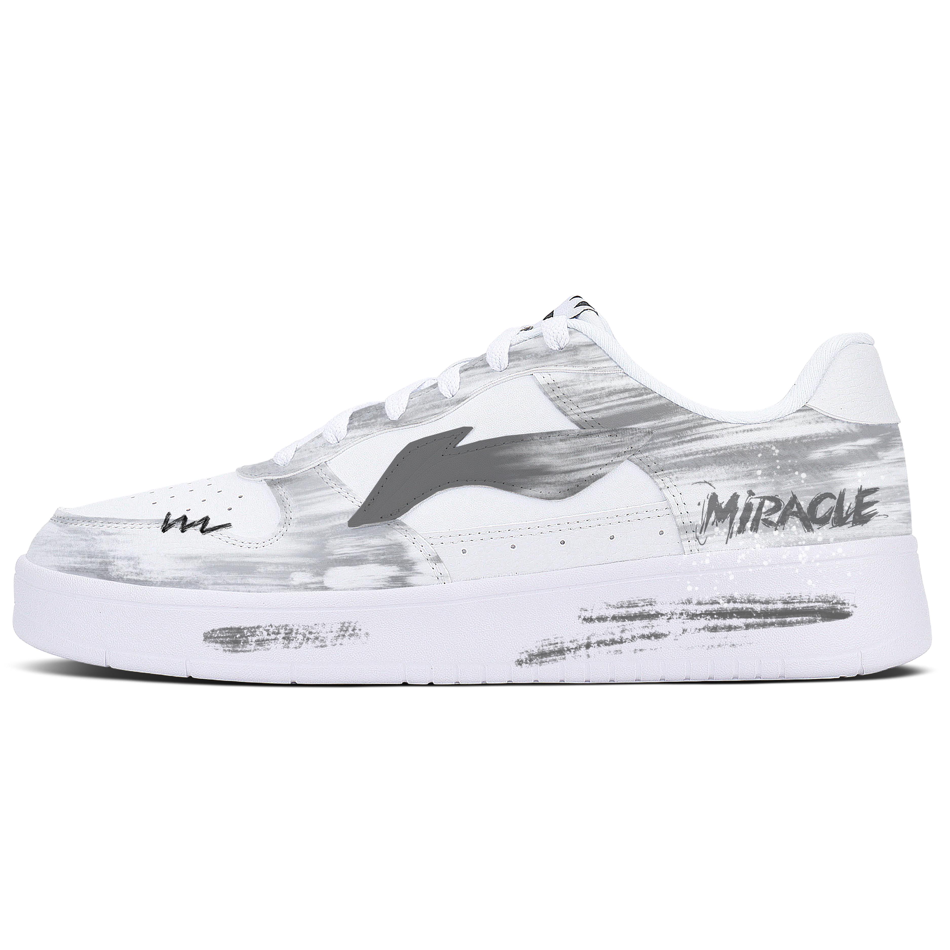 

Li Ning Плавающая Лодка Износостойкие Дышащие Низкие Кеды для Скейтборда Унисекс Белый Серый AGCS419-1(Команда1455-) 35